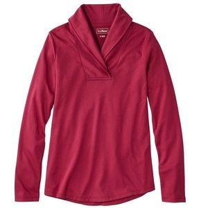 L.L.Bean Shawl Collar Long Sleeve Pullover